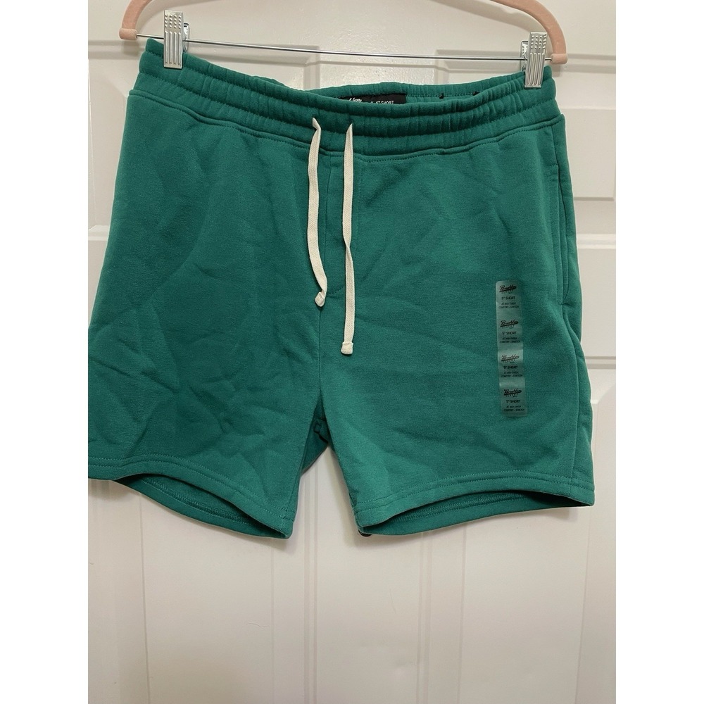 Brooklyn Cloth MFG Co Men Sweat Shorts Retro Gym 5" Green Shorts Medium Athletic